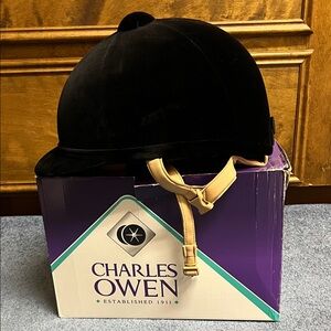 Charles Owen Hampton Black Equestrian Helmet